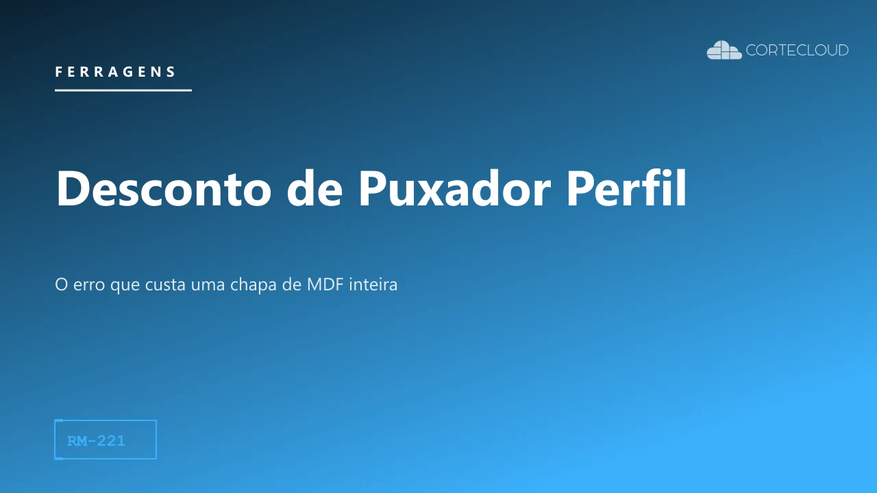 Desconto de Puxador Perfil: O erro que custa uma chapa de MDF inteira